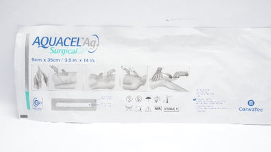ConvaTec 412012 Aquacel Ag Surgical Cover Dressing 3.5inch x 14inch